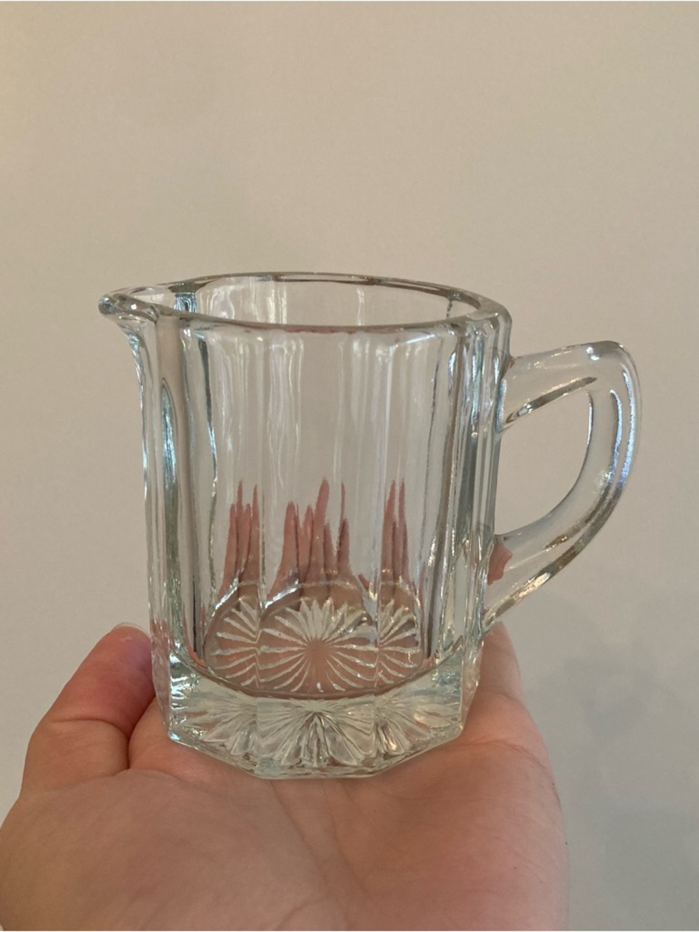4/$10 - Small Glass Creamer Pitcher